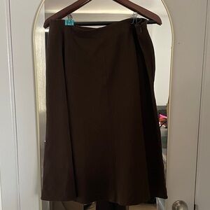 Brown midi skirt